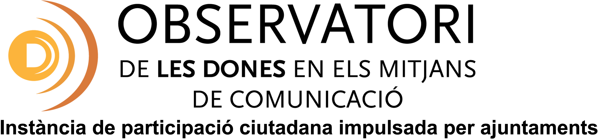 Logo oficial de l'Observatori de les Dones en els Mitjans de Comunicació