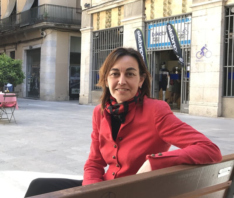 Sílvia Paneque al barri Vell de Girona. Foto: J.N.