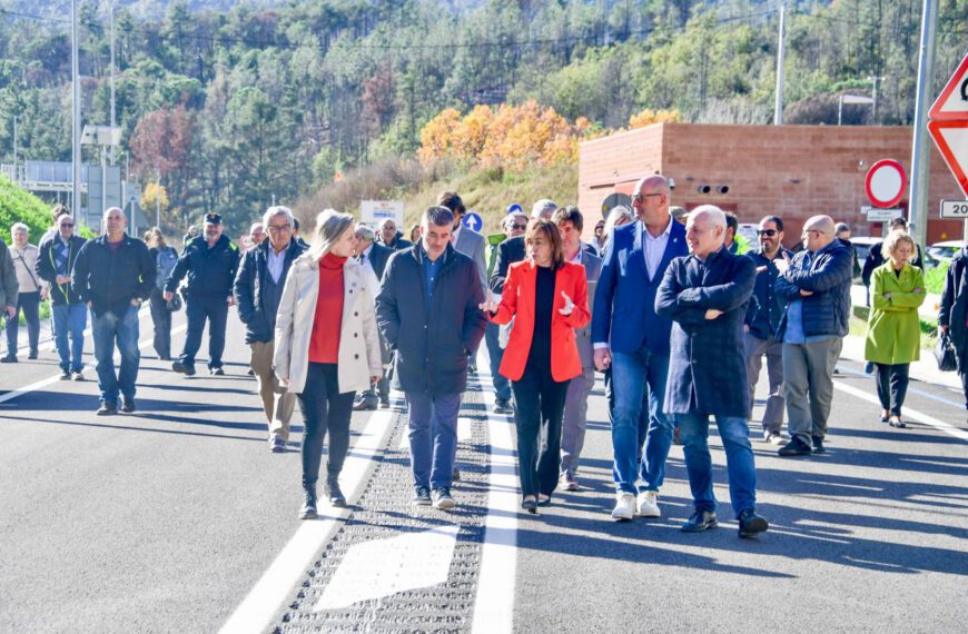 Inauguració de la nova variant de la C-63 a Anglès